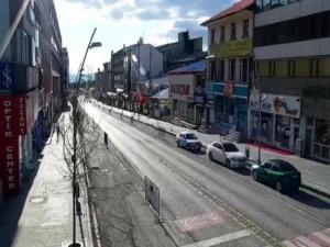 Erzurum'daki sessizlik, güvenlik kameralarına yansıdı