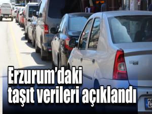 Erzurumdaki taşıt verileri açıklandı