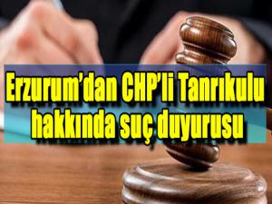 Erzurumdan CHPli Tanrıkulu hakkında suç duyurusu