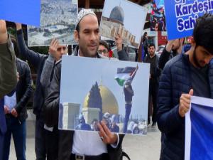 Erzurumdan İsrail ve ABDye Kudüs tepkisi