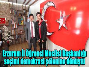  Erzurum İl Öğrenci Meclisi Başkanlığı seçimi demokrasi şölenine dönüştü