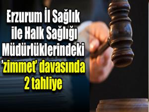 Erzurum İl Sağlık ile Halk Sağlığı Müdürlüklerindeki zimmet davasında 2 tahliye