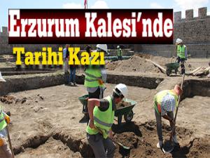 Erzurum Kalesinde tarihi kazı