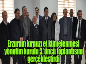 Erzurum kırmızı et kümelenmesi yönetim kurulu 3.üncü toplantısını gerçekleştirdi