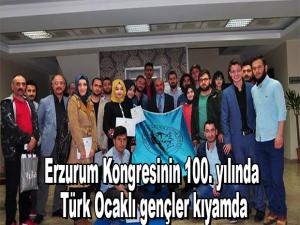 Erzurum Kongresinin 100. yılında Türk Ocaklı gençler kıyamda