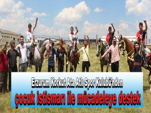 Erzurum Korkut Ata Atlı Spor Kulubünden çocuk istismarı ile mücadeleye destek