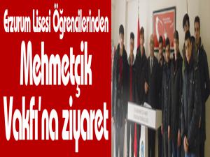Erzurum Lisesi Öğrencilerinden Mehmetçik Vakfına ziyaret 