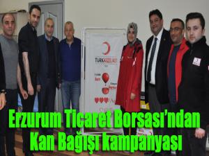  Erzurum Ticaret Borsasından Kan Bağışı kampanyası