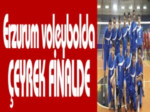 Erzurum voleybolda çeyrek finalde