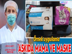 Erzurumlu esnaftan askıda mama ve askıda maske uygulaması