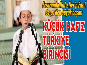 Erzurumlu küçük hafızdan büyük başarı