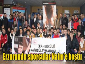 Erzurumlu sporcular Naime koştu