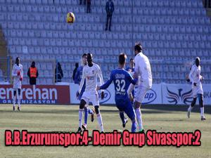 Erzurumspor, Sivasspor karşısında farklı kazandı