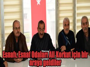 Esnafı, Esnaf Odaları Ali Korkut için bir araya geldiler