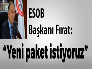 ESOB Başkanı Fırat: Yeni paket istiyoruz