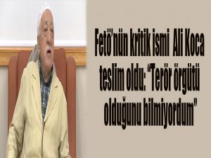 FETÖ'nün kritik ismi Ali Koca teslim oldu: Terör örgütü olduğunu bilmiyordum