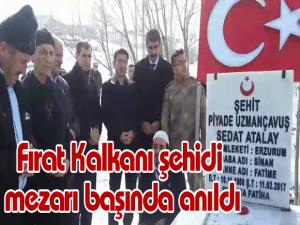 Fırat Kalkanı şehidi mezarı başında anıldı