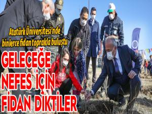 Geleceğe nefes için fidanlar toprakla buluştu