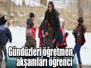 Gündüzleri öğretmen, akşamları öğrenci