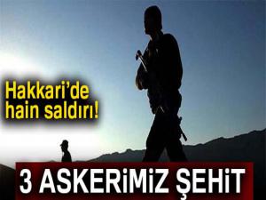 Hakkari'de hain saldırı: 3 şehit