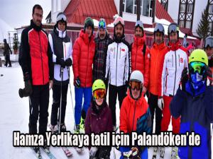 Hamza Yerlikaya tatil için Palandöken'de