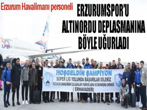 Havalimanı personelinden Erzurumspor'a jest