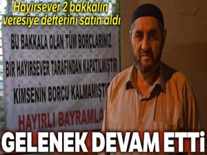 Hayırsever 2 bakkalın veresiye defterini satın aldı