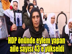 HDP önünde eylem yapan aile sayısı 43'e yükseldi