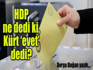 HDPne dedi ki Kürt evet dedi?