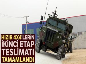 Hızır 4x4 Taktik Tekerlekli Zırhlı Araçları'nın ikinci etap teslimatı tamamlandı