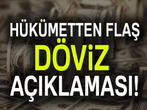 Hükümetten flaş döviz açıklaması!