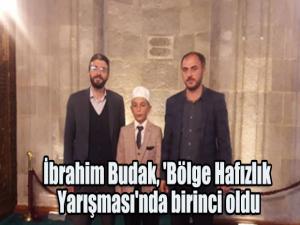 İbrahim Budak, 'Bölge Hafızlık Yarışması'nda birinci oldu