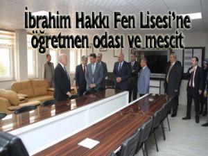 İbrahim Hakkı Fen Lisesine öğretmen odası ve mescit belediyeden