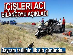 İçişleri acı bilançoyu açıkladı