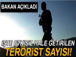 İçişleri Bakanı Süleyman Soylu, ele geçirilen terörist sayısını açıkladı