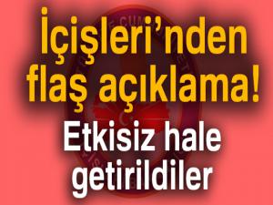 İçişleri Bakanlığı: '7 terörist etkisiz hale getirildi'