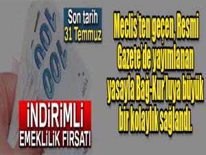 İndirimli emeklilik fırsatı! İşte şartlar