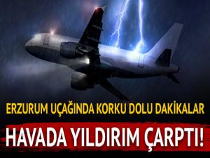 İstanbul-Erzurum uçağına havada yıldırım çarptı!