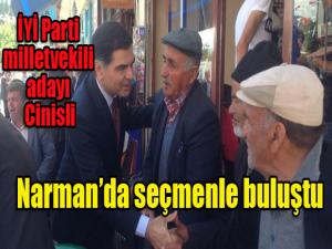 İyi Parti milletvekili adayı Cinisli Narmanda seçmenle buluştu