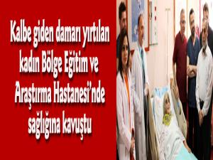 Kalbe giden damarı yırtılan kadın, anjiyo ameliyatıyla sağlığına kavuştu