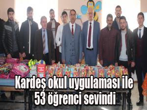 Kardeş okul uygulaması ile 53 öğrenci sevindi