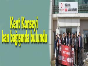 Kent Konseyi Cana Kan Oluyoruz sloganıyla kan bağışında bulundu