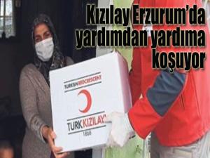 Kızılay Erzurum'da yardımdan yardıma koşuyor