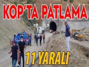 Kop tünelinde patlama: 11 yaralı