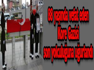 Kore Gazisi Sallabaş son yolculuğuna uğurlandı