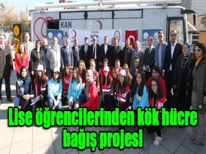 Lise öğrencilerinden kök hücre bağış projesi