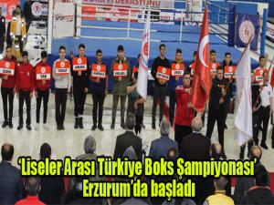 Liseler Arası Türkiye Boks Şampiyonası Erzurumda başladı
