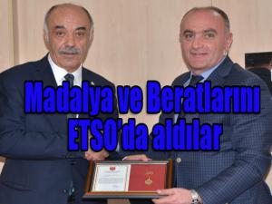 Madalya ve Beratlarını ETSOda Aldılar