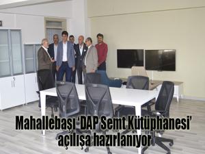 Mahallebaşı DAP Semt Kütüphanesi açılışa hazırlanıyor