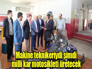 Makine teknikeriydi şimdi milli kar motosikleti üretecek